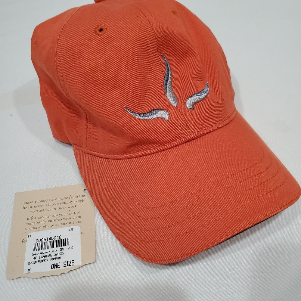 NWT PrAna embroidered pumpkin color cap - Picture 3 of 5